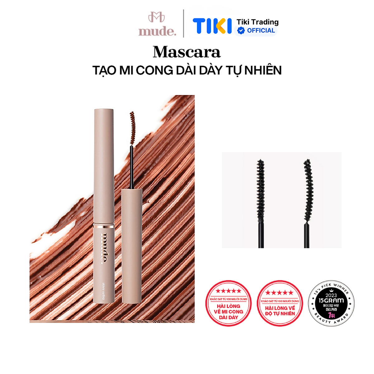 Mascara Chuốt Cong Dài Dày Mi Tự Nhiên Mude Inspire Skinny Curling Mascara (3ml)