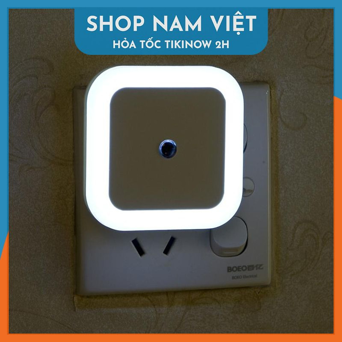 Đèn Ngủ Cảm Biến Ánh Sáng Tự Bật Ban Đêm, Ánh Sáng Dịu, Tiết Kiệm Điện