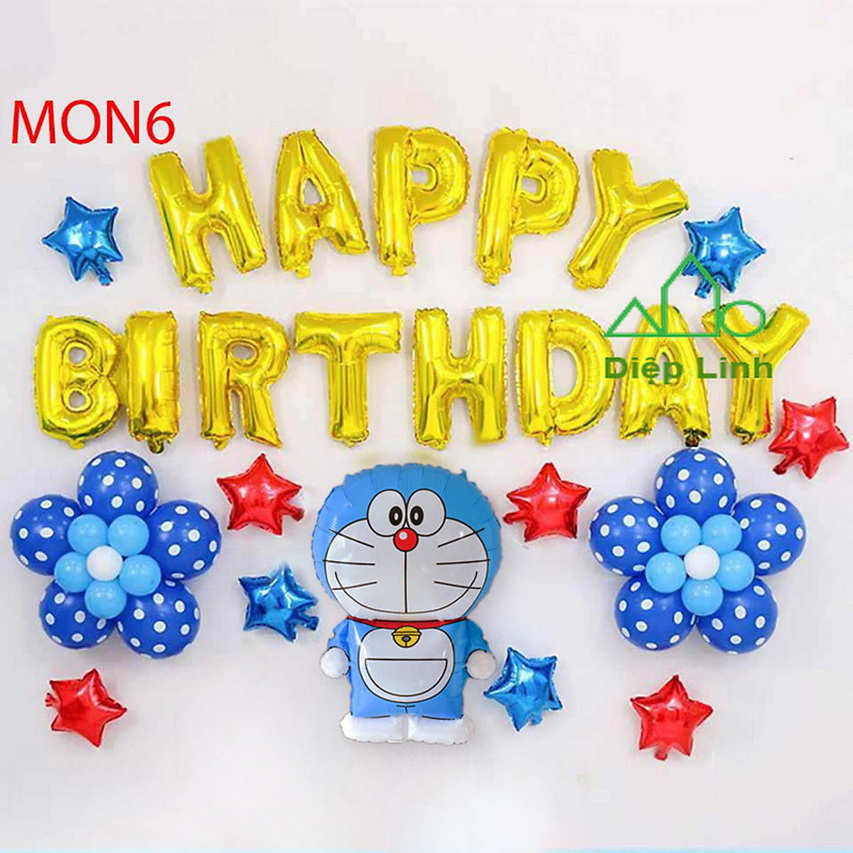Set bóng trang trí sinh nhật chủ đề Doremon SBDRM265