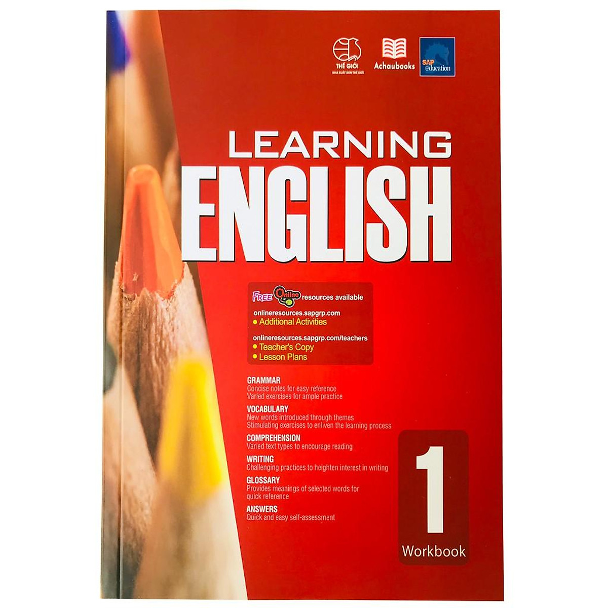 Sách Learning English 1 và 2, tiếng anh lớp 1 và 2 ( 6 - 8 tuổi )