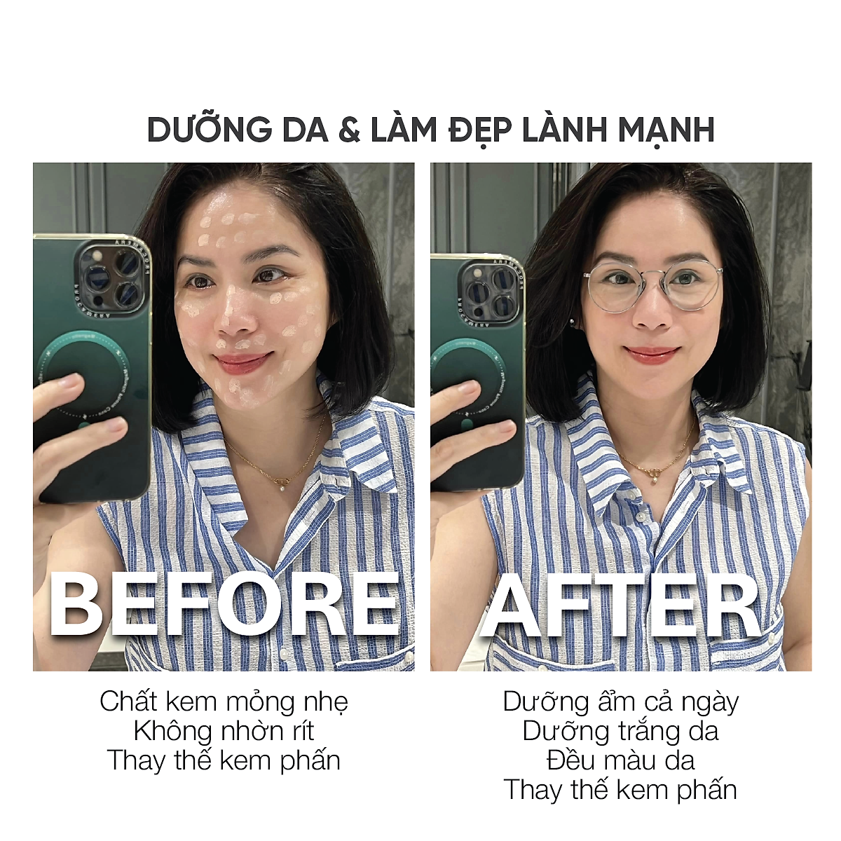 Kem dưỡng ngày trắng da, làm sáng da,làm mờ dấu hiệu lão hóa da Lá House Herbal White DD Cream SPF 60PA+++ 10ml/30ml