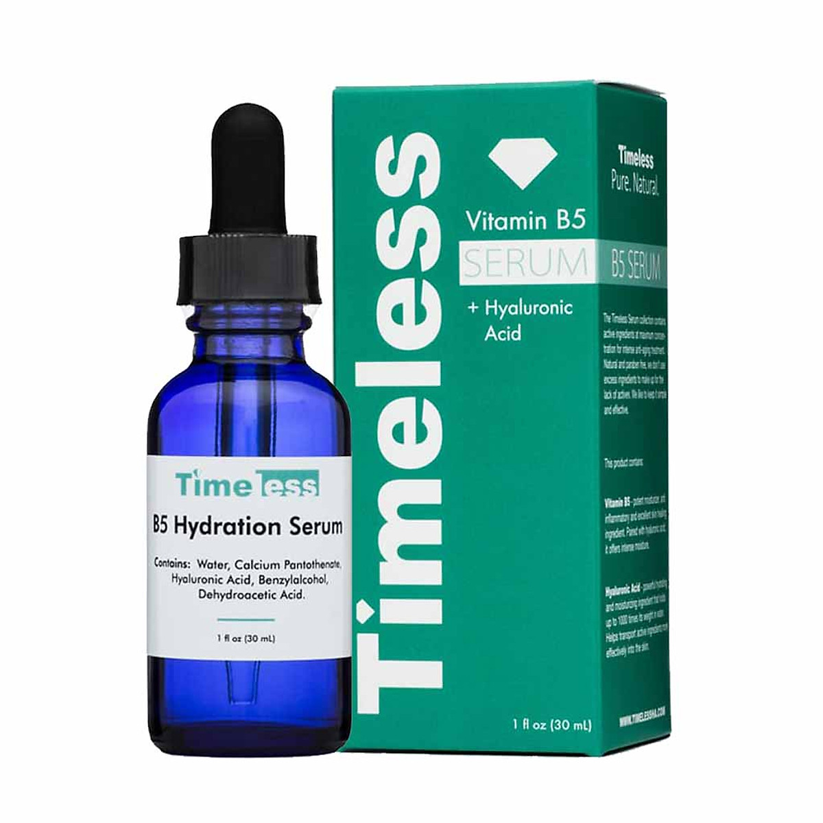 Tinh Chất Cấp Nước & Phục Hồi Da Timeless Vitamin B5 Serum + Hyaluronic Acid 30ml
