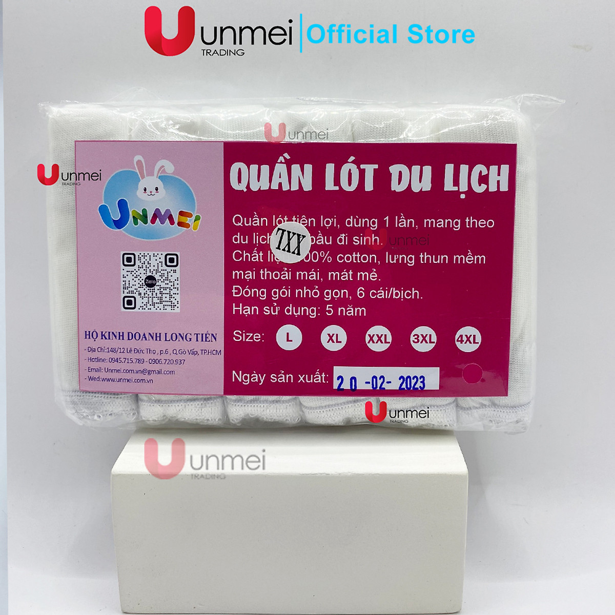 Set 6 Quần Lót Giấy Cotton UNMEI Dành Cho Nữ Dùng 1 Lần, Cho Mẹ Bầu, Sinh Viên Học Quân Sự, Đi Du Lịch, Chất Hàng Mịn, Thông Thoáng (HÀNG LOẠI 1)