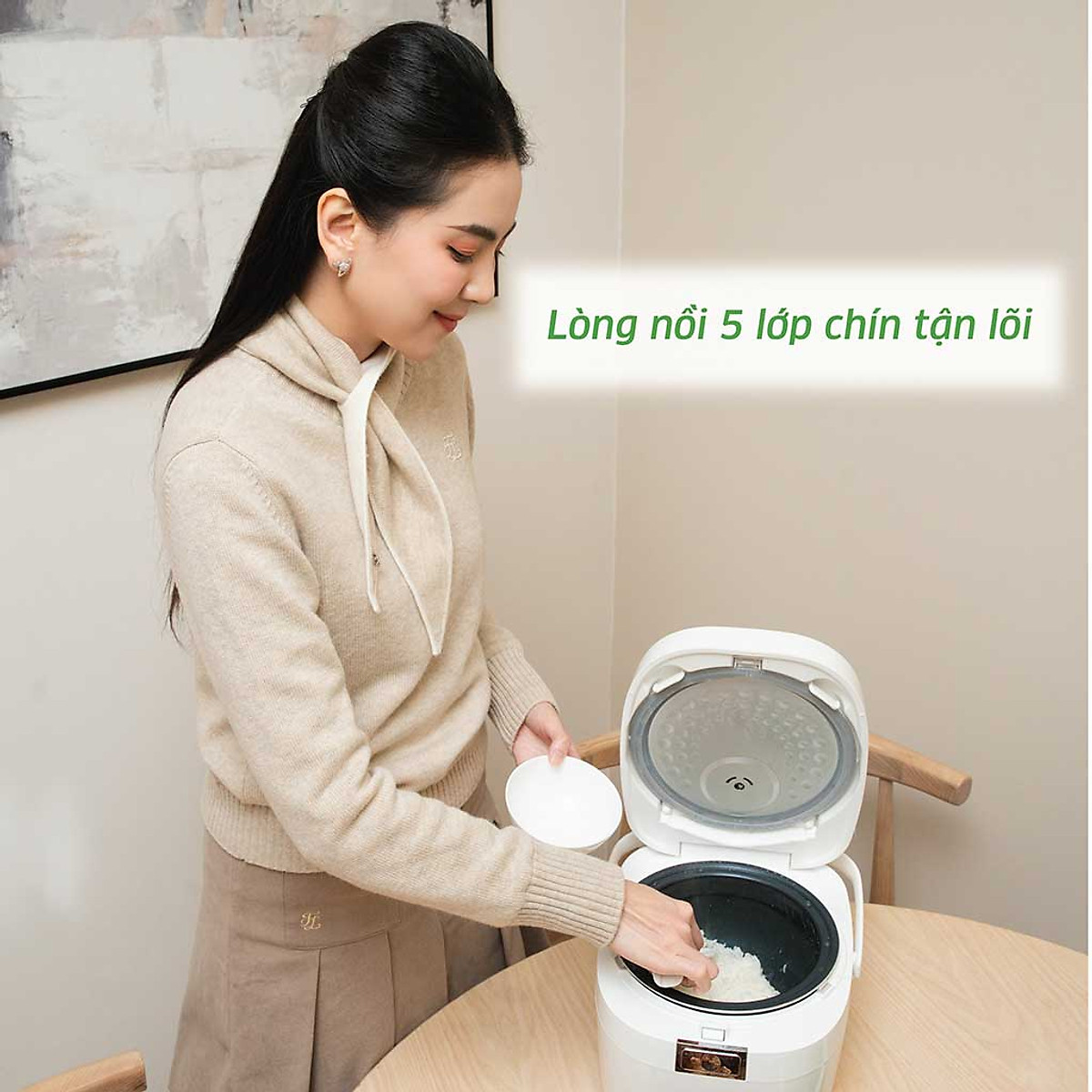Nồi cơm điện cao tần Kangaroo model KGR12IH1, dung tích 1.2L, công suất 1100W, công nghệ IH hiện đại, nhiệt tỏa đều, làm nóng nhanh, 19 chức năng nấu tự động được cài đặt sẵn - Hàng chính hãng