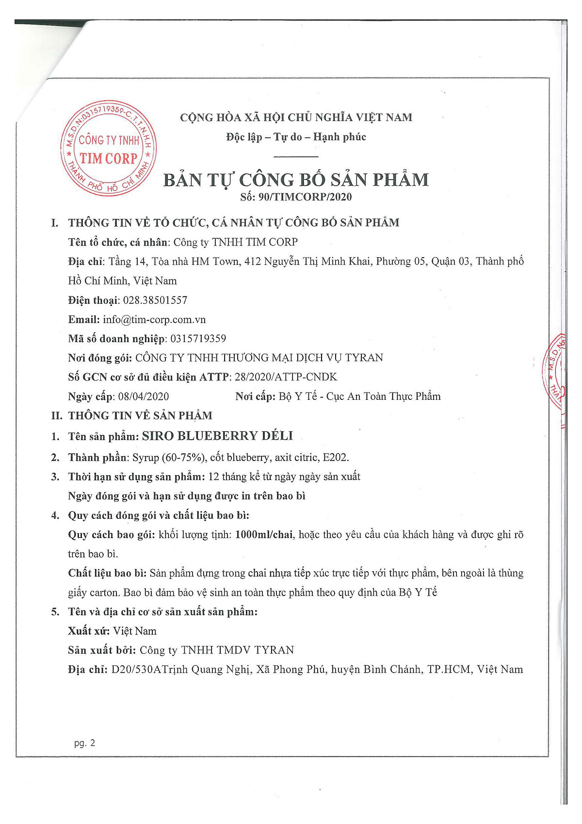 Siro việt quất Déli - 1 lít - đậm đặc, chuyên dùng pha chế trà trái cây, soda