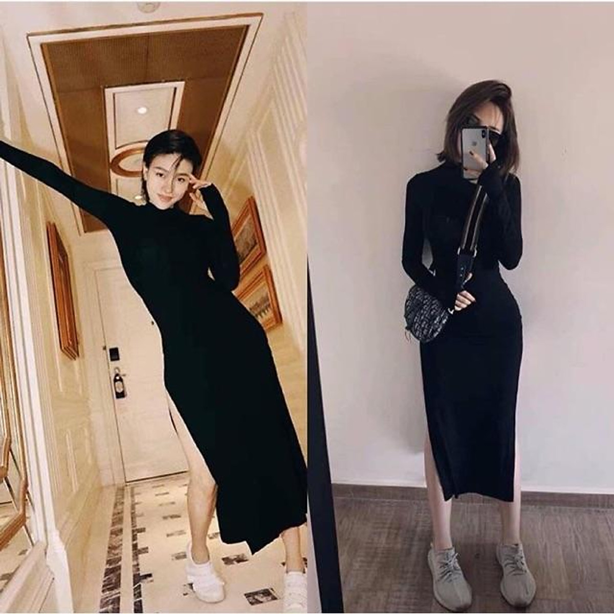 Chân váy xẻ tà  xuống phố điệu đà  Việt Phong