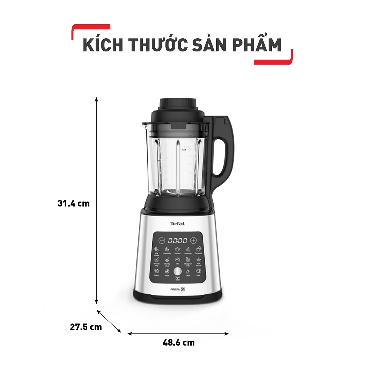 Máy xay nấu đa năng Tefal Perfectmix Cook BL83SD66 - 1.75L - Hàng Chính Hãng