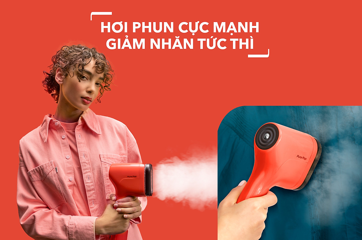Bàn ủi hơi nước cầm tay Tefal Pure Pop - [Hàng chính hãng]