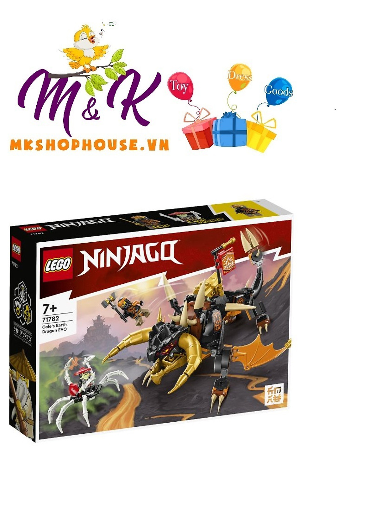 LEGO Ninjago 71782 Rồng Thần Tiến Hóa Của Cole (285 Chi Tiết)