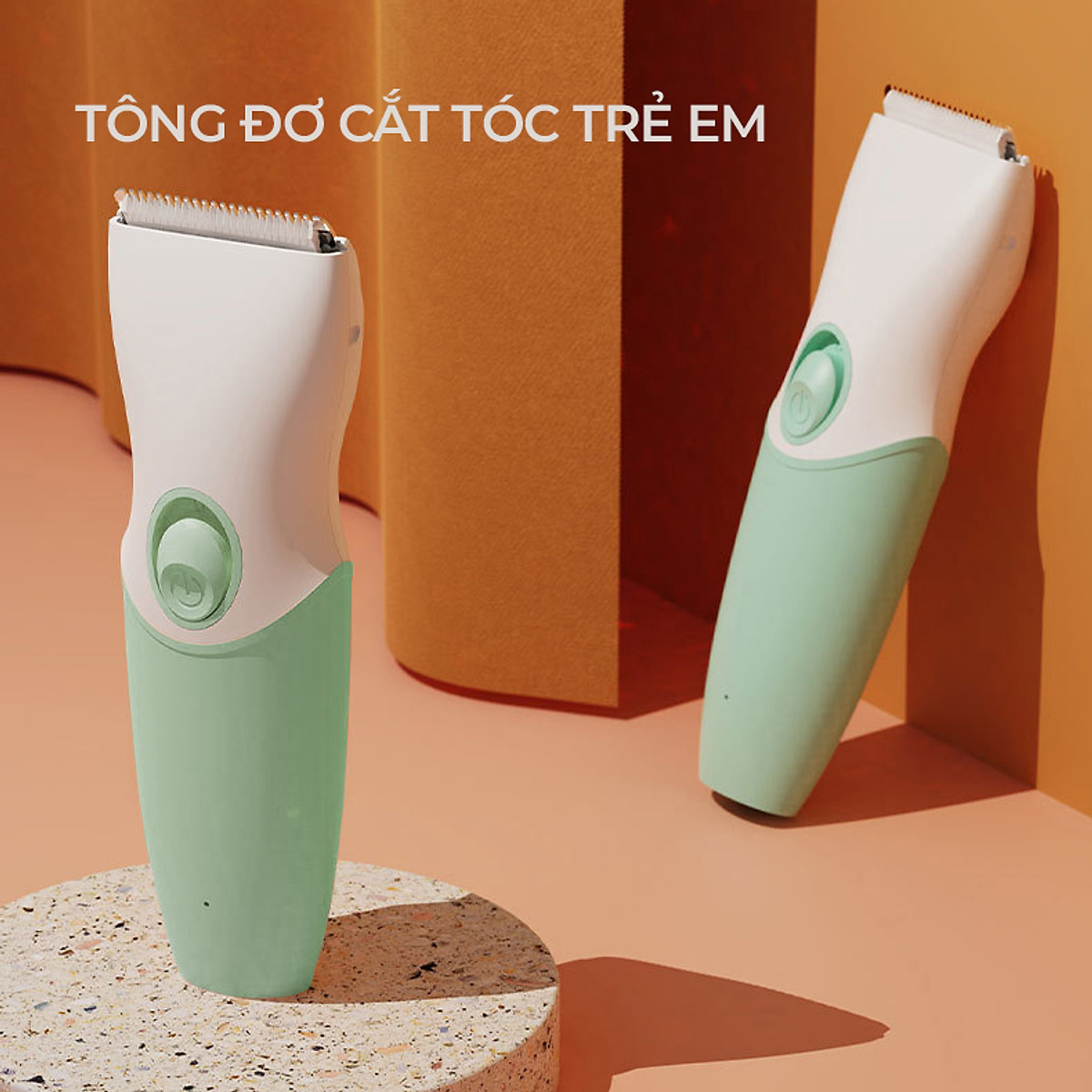 Tông đơ cắt tóc trẻ em chuyên nghiệp chấn viền tốt máy tăng đơ điện sạc pin có dây rời kèm 9 phụ kiện 3 lược chắn viền máy cắt tóc chống nước