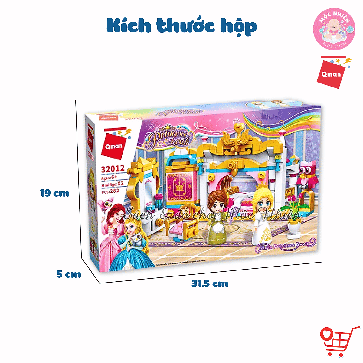 Đồ chơi lắp ráp, xếp hình Qman 32012: Căn phòng công chúa - 282 mảnh ghép