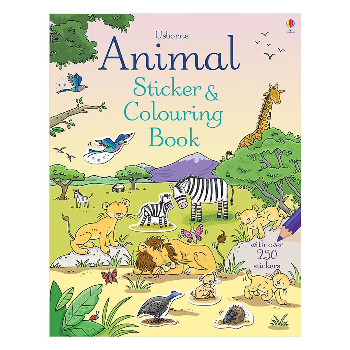 Sách tô màu Colouring Book With Stickers - Animal