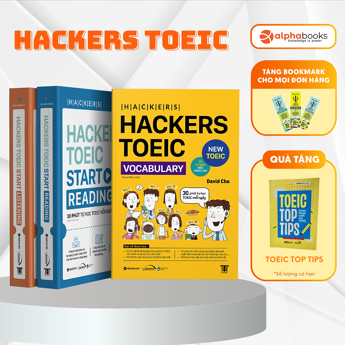 Combo Hackers TOEIC Bứt Phá Điểm Số: Hackers TOEIC Vocabulary + Hackers TOEIC Start Reading + Hackers TOEIC Start Listening