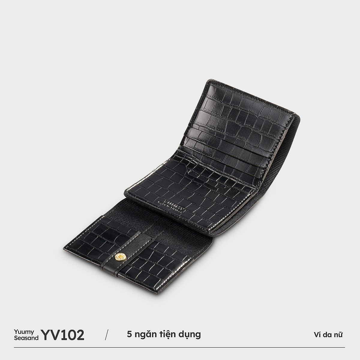 Ví da nữ mini dáng ngắn gấp gọn họa tiết vân đá thời trang YUUMY Seasand YV102