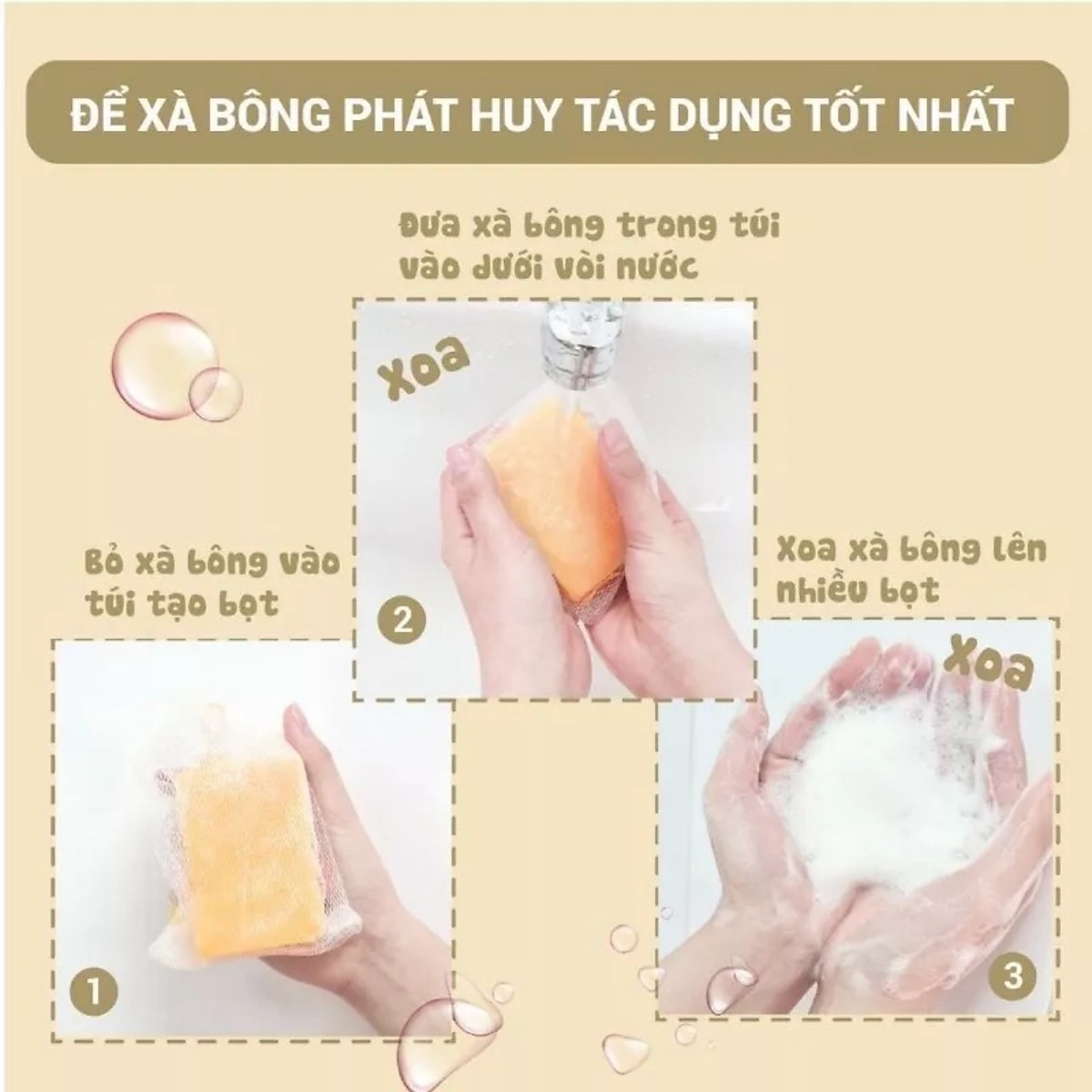 Bánh Xà bông Sinh Dược Tía tô 100 gram mùi hương nhu thơm nhẹ dễ chịu, kèm túi lưới tạo bọt