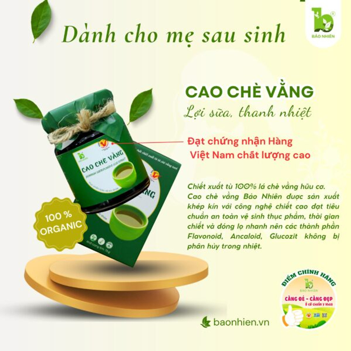 Cao chè vằng lợi sữa dành cho mẹ
