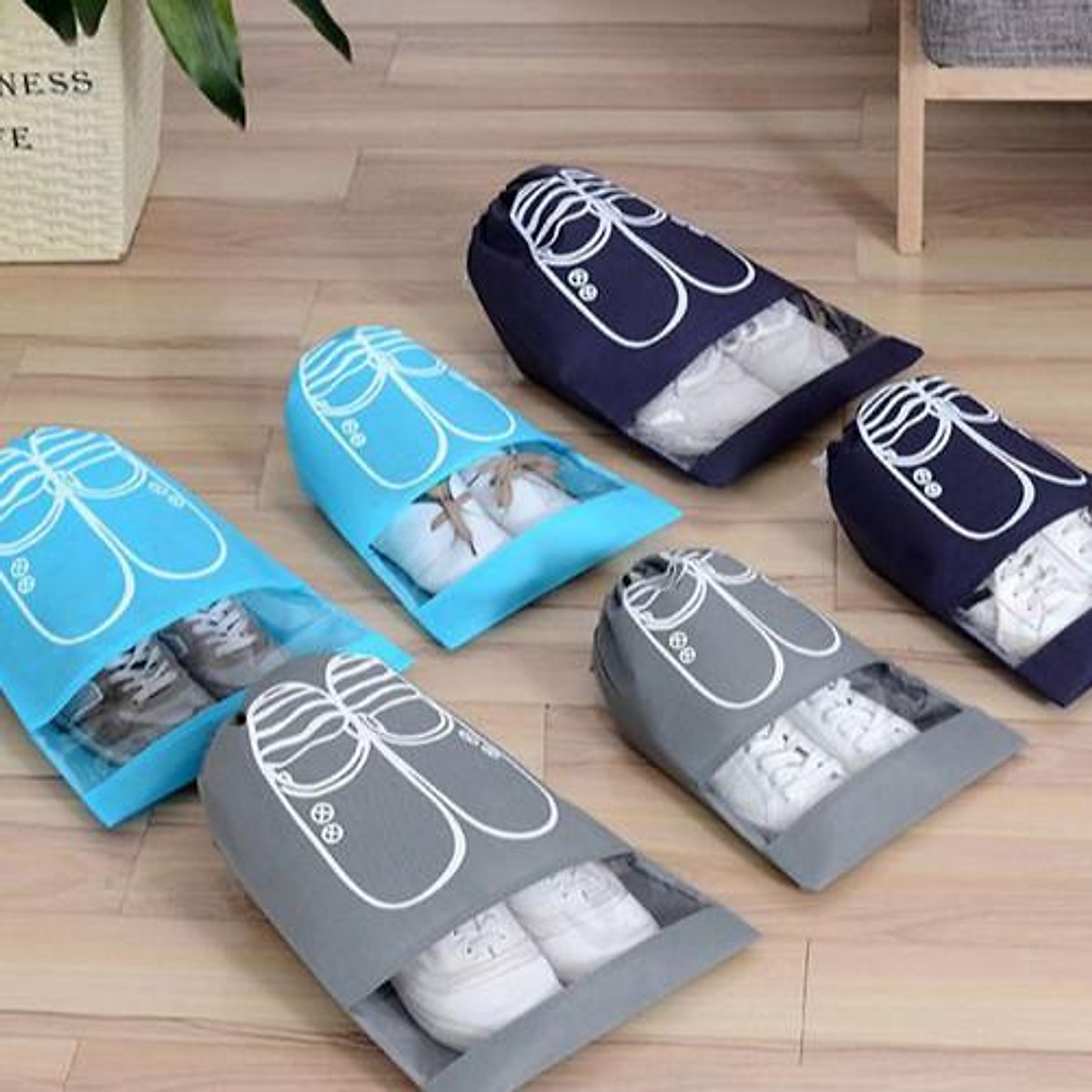 TÚI ĐỰNG GIÀY DÉP CÓ DÂY RÚT TIỆN DỤNG
