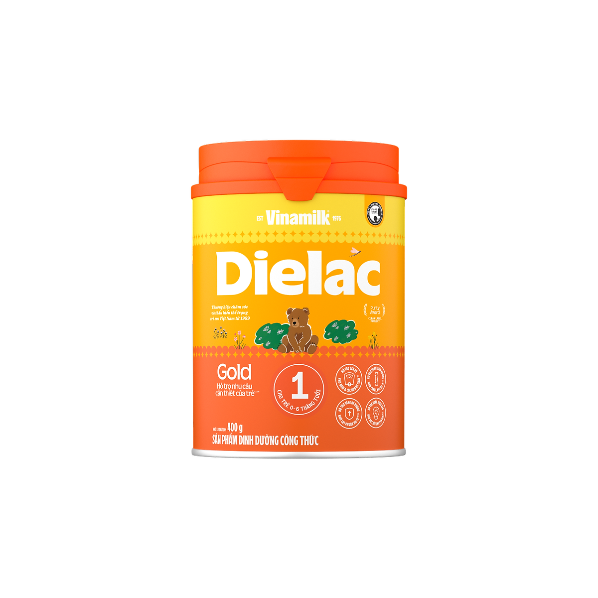 Sữa Bột Vinamilk Dielac Alpha Gold IQ Step 1 Hộp Thiếc (400g)