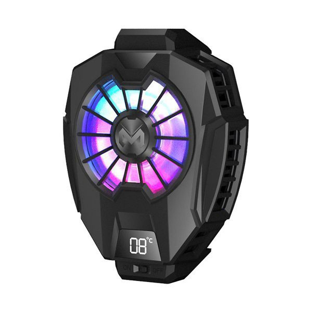 MEMO DL05 - Quạt tản nhiệt điện thoại - Siêu lạnh, hiển thị nhiệt độ, LED RGB, Kẹp thu vào 2 chiều - Hàng Nhập Khẩu