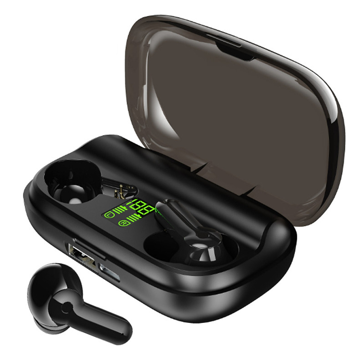 Tai Nghe Nhét Tai True Wireless Màn Hình Led Pin Trâu PKCB - Hàng Chính Hãng