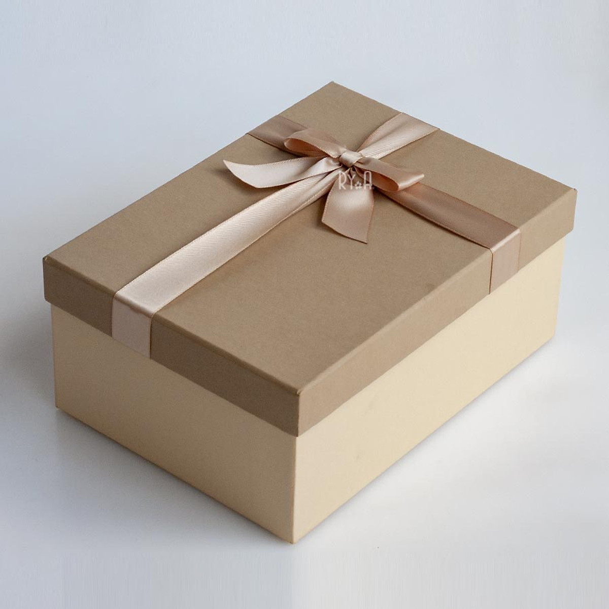 Hộp quà chữ nhật đính nơ (22.5x16x9.5cm), hộp quà tặng sinh nhật ...