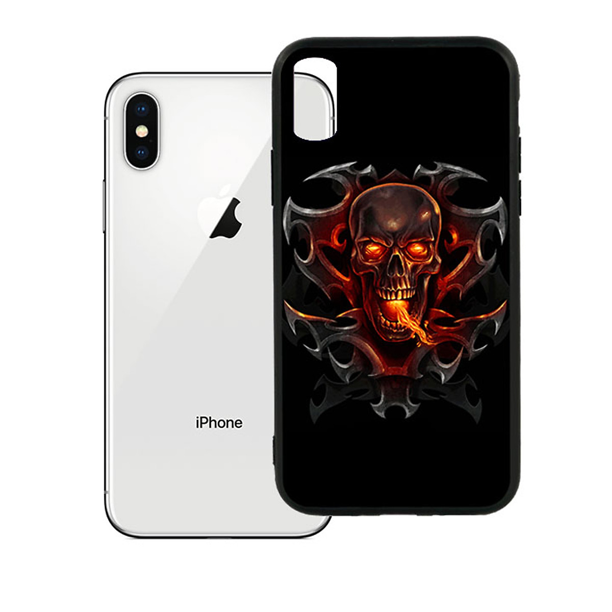 Ốp lưng viền TPU cao cấp dành cho iPhone X - Đầu Lâu - Bao Da - Ốp ...