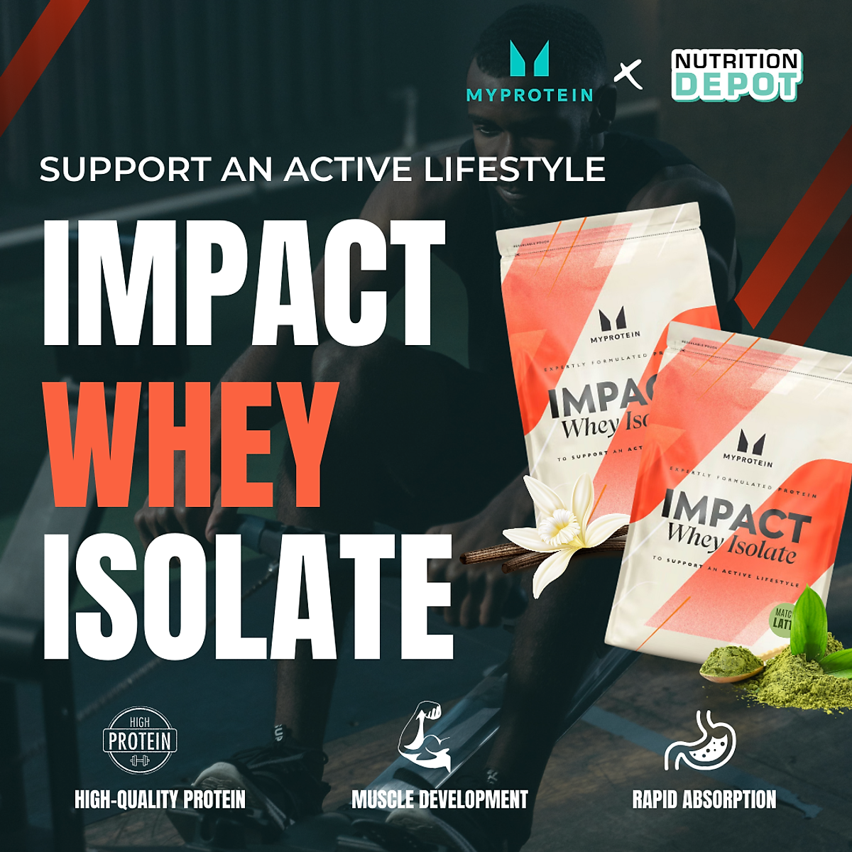 Sữa Tăng Cơ Impact Isolate Protein 2.5kg (100 lần dùng) - Nutrition Depot