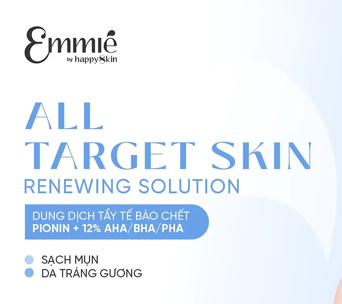 Dung dịch tẩy tế bào chết và tái tạo da Emmié All Target Skin Renewing Solution Pionin + 12% AHA/BHA/PHA (120ml) - Hàng chính hãng