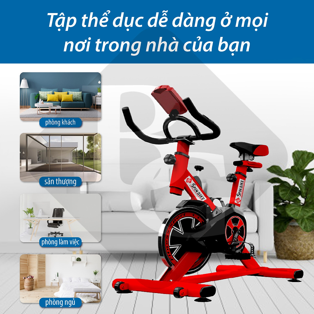 Xe đạp tập tại nhà thể dục thể thao, gym, fitness Spining Bike - giúp tăng cơ, giảm mỡ hiệu quả