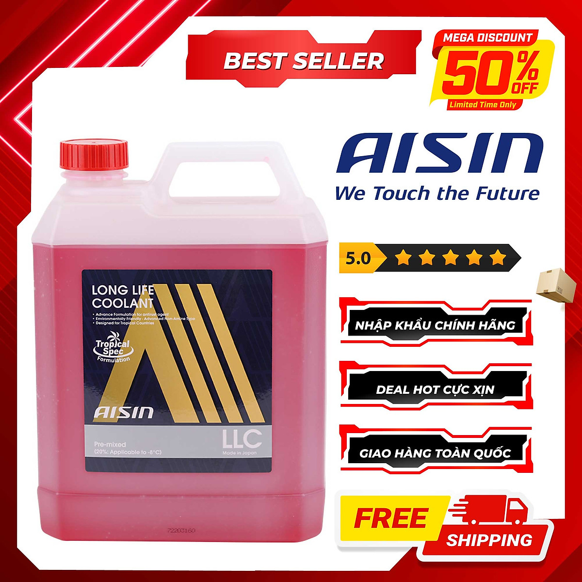 Nước Làm Mát Động Cơ Màu Đỏ AISIN LCPM20A4LR 4L