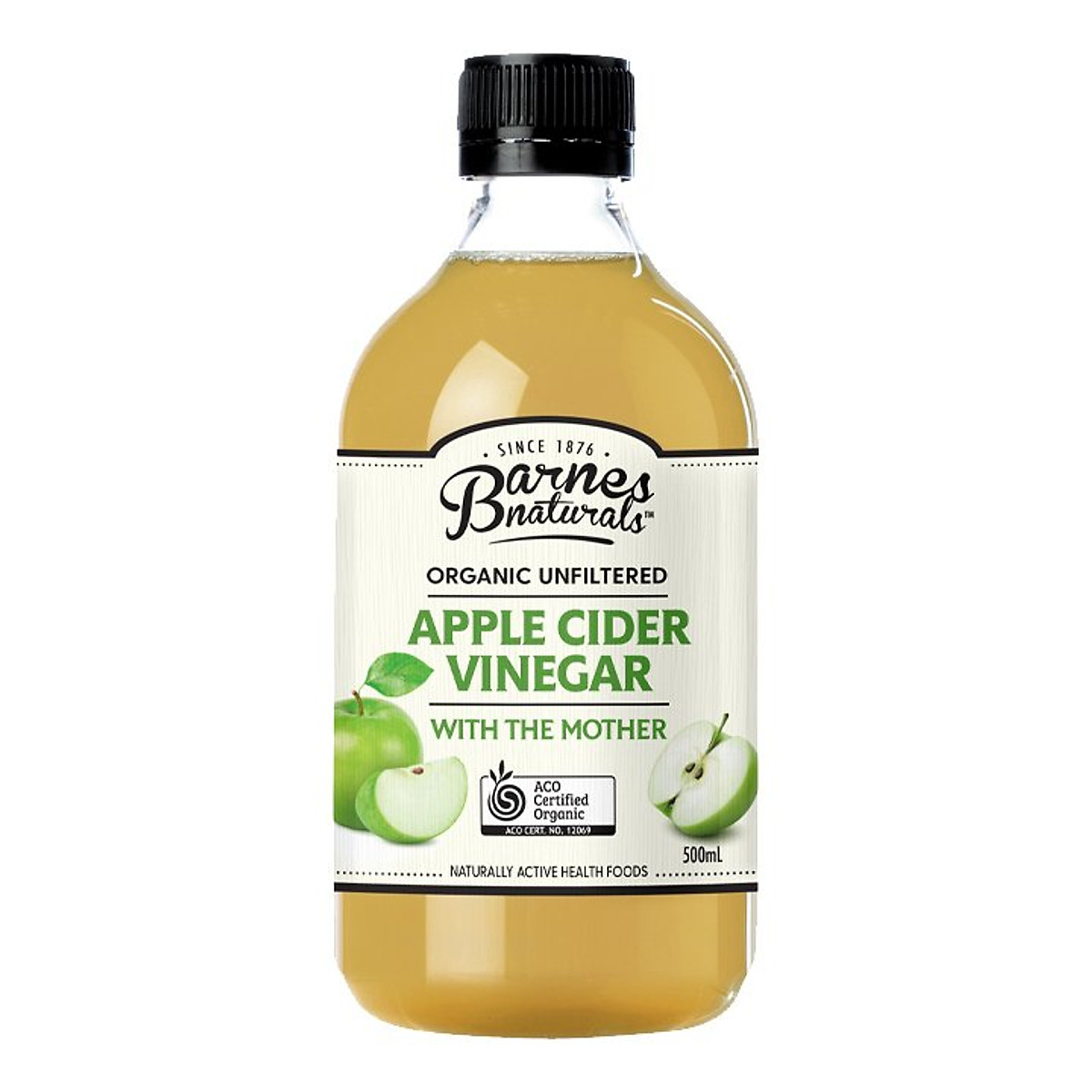 Giấm táo hữu cơ (có giấm cái) Organic Apple Cider Vinegar (with mother) - BARNES NATURAL