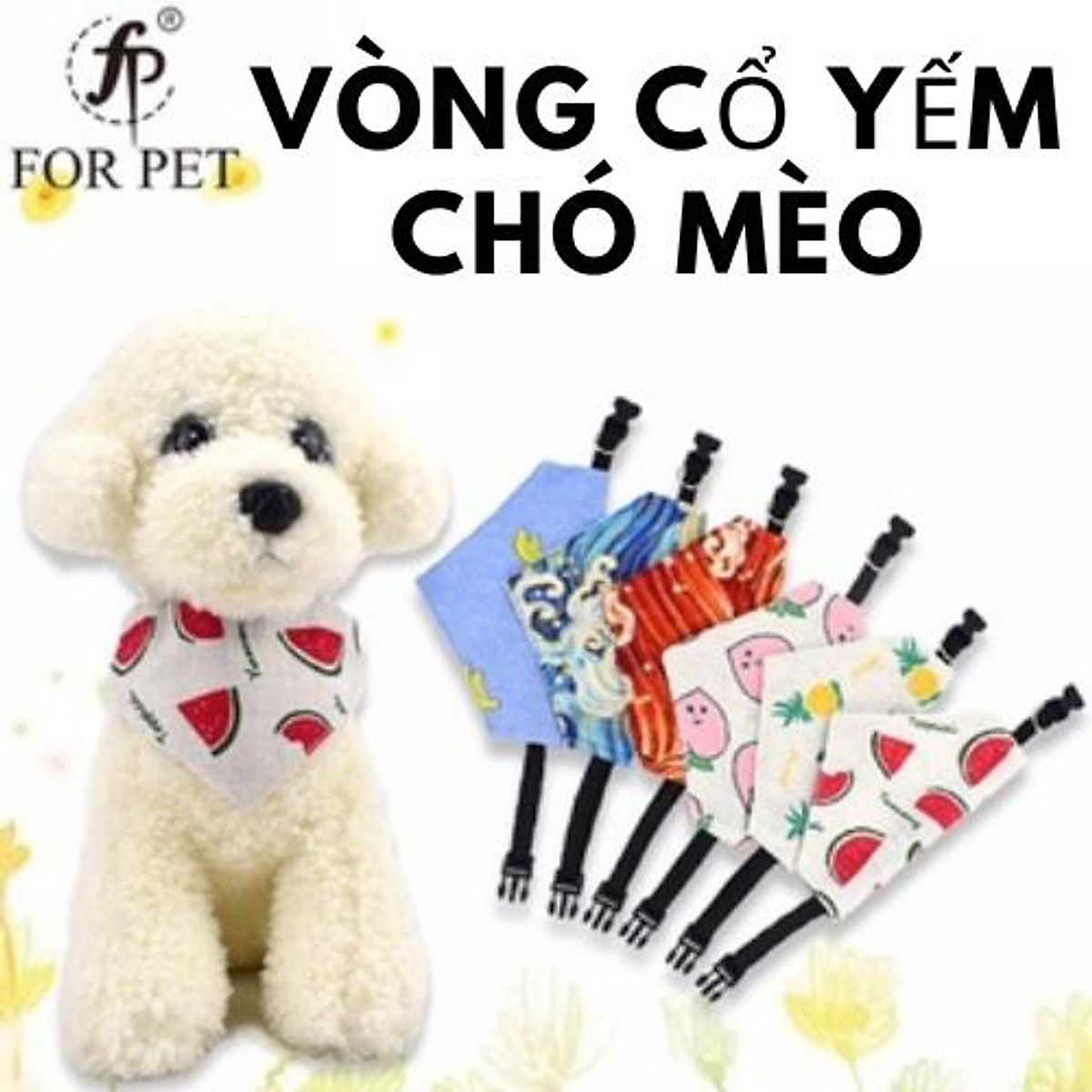 Vòng cổ chó mèo, Yếm Quàng cổ hình tam giác ngộ nghĩnh cho chó mèo thú