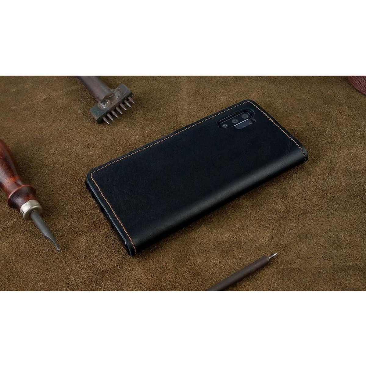 Bao da dành cho Samsung Galaxy Note 10 plus da bò thật