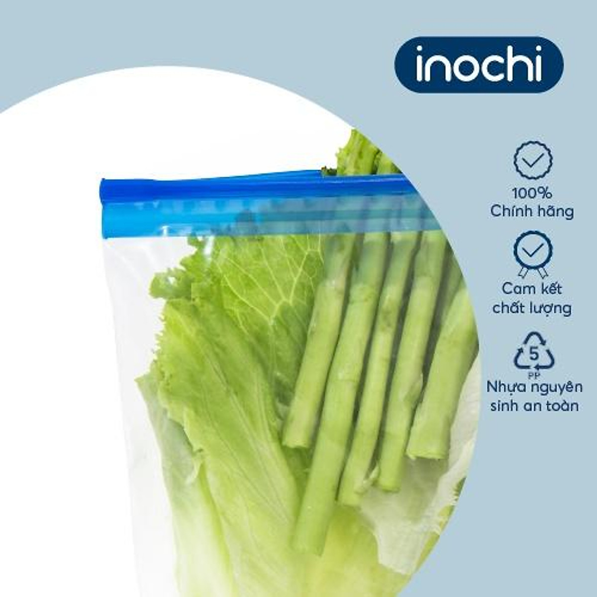 Túi zipper đa năng Shinshen 3L (có khoá kéo loại xanh - đáy mở rộng) - Hộp 20 túi