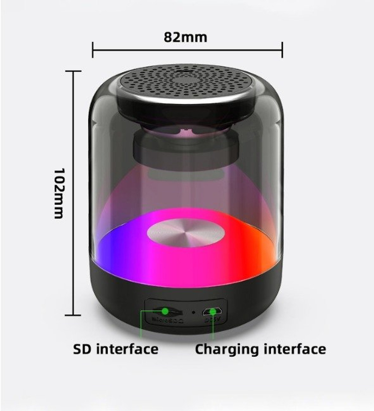 Loa Bluetooth Mini S20 Tích Hợp Đèn Led - Kết Nối Máy Tính,Âm Thanh Cực Đỉnh,Bass Siêu Hay - Hàng Chính Hãng