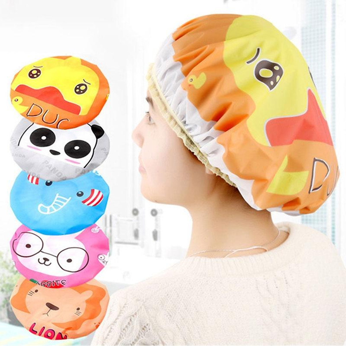 Cartoon Pattern Shower Cap Hair Turban Quickly Dry Hair Hat Wrapped Towel Bathing Shower Cap Bathroom Cartoon Pattern Shower Cap Hair Turban Quickly Dry Hair Hat Wrapped Towel Bathing Shower Cap Bathroom