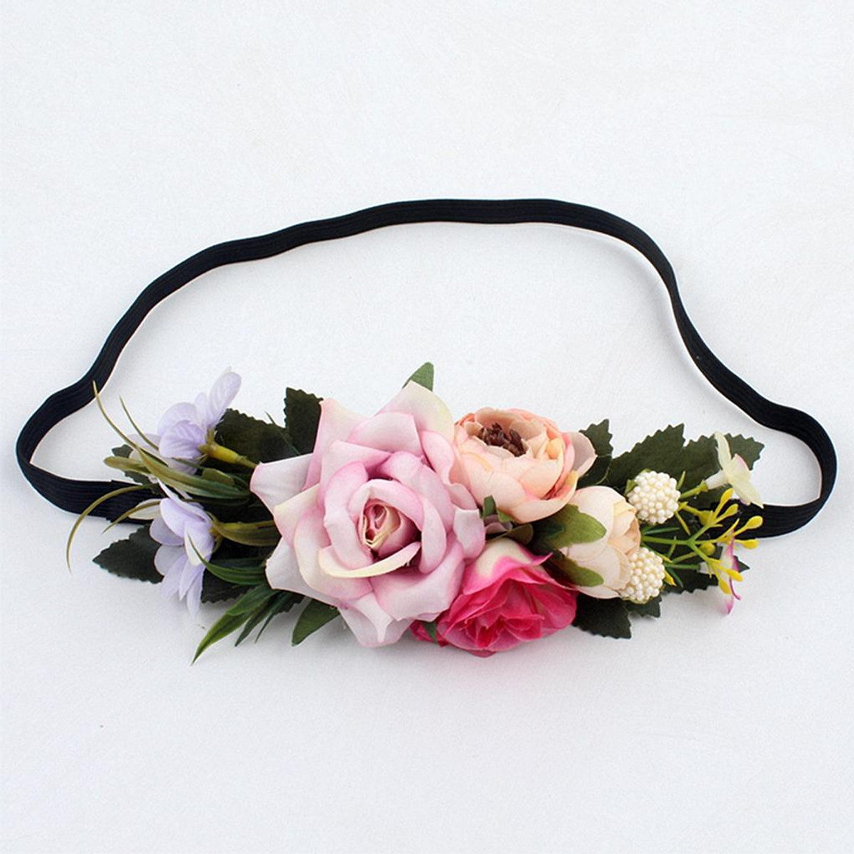 Women Girl Floral Crown Rose Flower Headband Hairband Wedding Party Hair  Garland | eBay