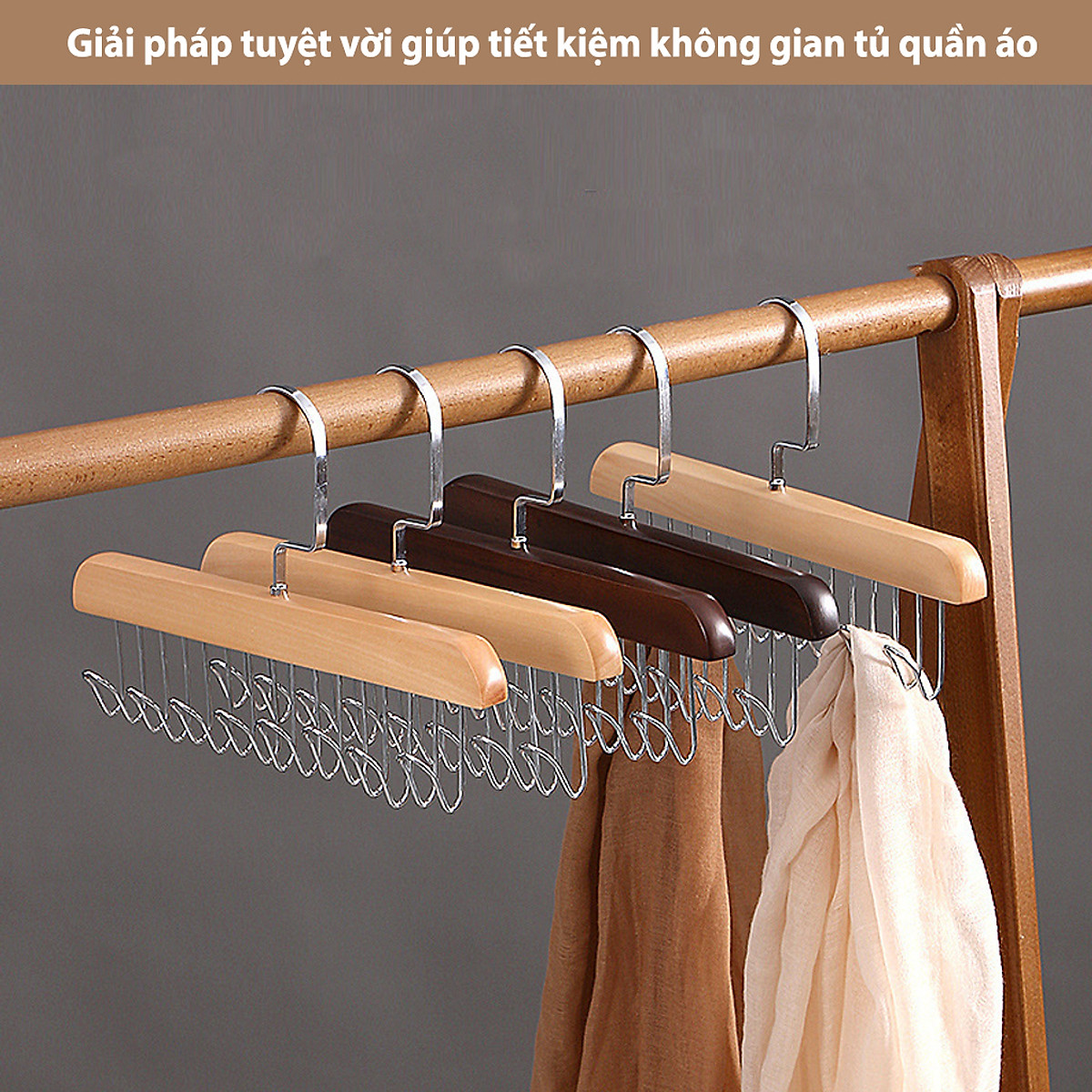 Móc Gỗ Treo Đồ Lót Áo Ngực Áo 2 Dây Bra Gosashi Giá Treo 8 Mắc Bằng Gỗ Treo Áo Lót Cà Vạt Thắt Lưng Túi Xách Gọn Gàng Giao Màu Ngẫu Nhiên