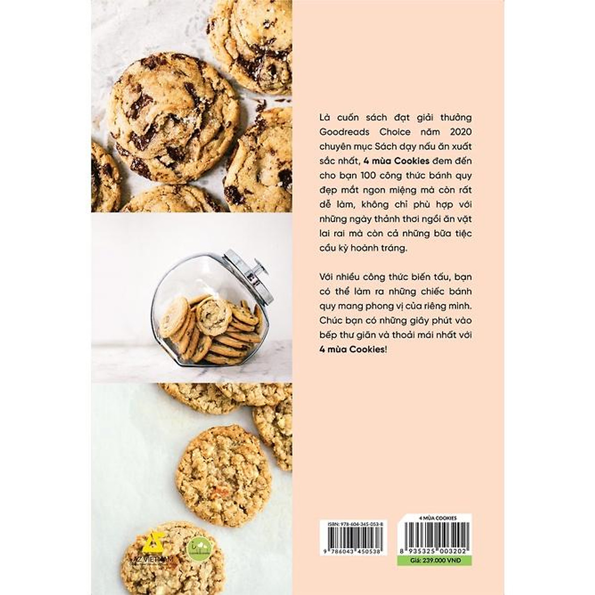 Sách - 4 Mùa Cookies : 100 Công Thức Bánh Quy Siêu Dễ Làm Tại Nhà