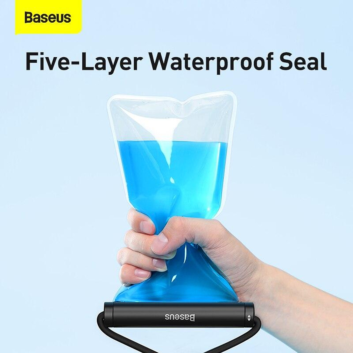 Túi chống nước điện thoại 5 lớp, IPX8, Baseus Waterproof Bag ACFSD-E01- Hàng chính hãng.