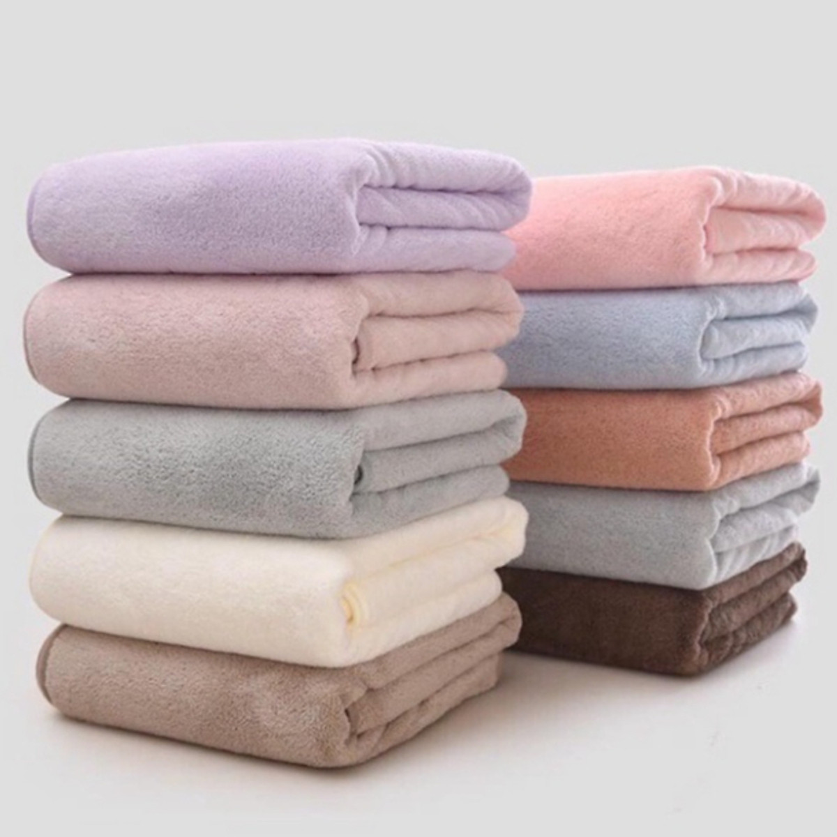Khăn Tắm Lông Cừu Hàn Quốc Loại 1 Cỡ Lớn 70x140cm Siêu Mềm Mịn Thấm Hút Nước Tốt Nhiều Màu - Giao Màu Ngẫu Nhiên