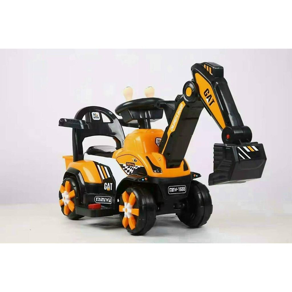 Xe Cần Cẩu Đồ Chơi Cho Bé, Xe Cần Cẩu Điện, Máy Xúc Chòi Chân Có Đèn Và Nhạc Cho Bé - Vàng Điện | Thế Giới Tuổi Thơ Vn | Tiki