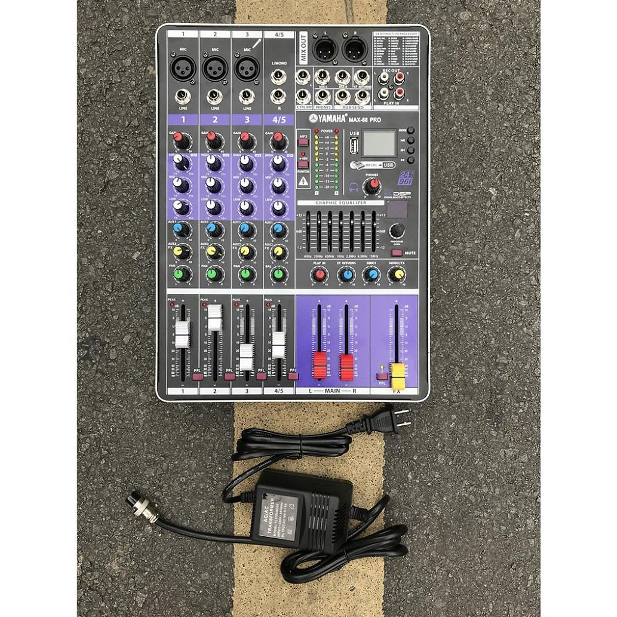 Mixer Yamaha Karaoke Gia Đình Quán Bar Club Hội Trường Live Stream Cao Cấp Max 68 Pro Bluetooth