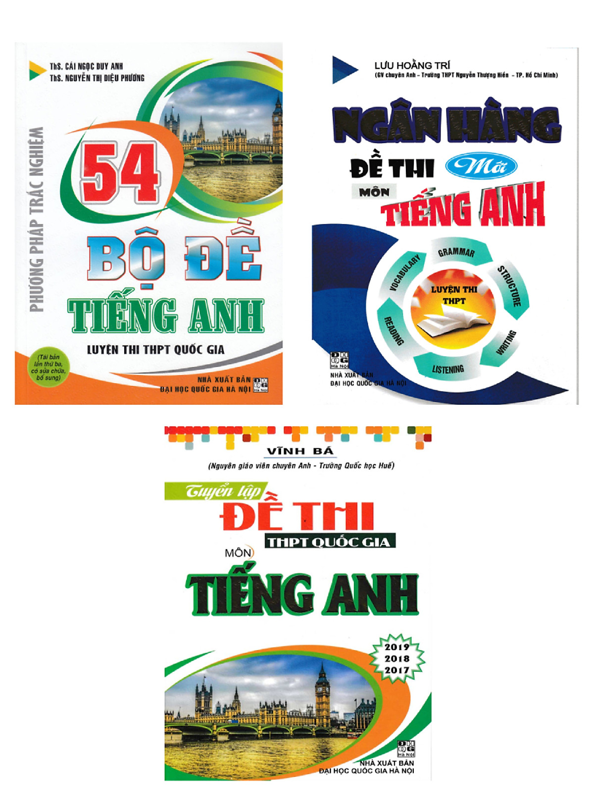 Combo Phương Pháp Trắc Nghiệm - 54 Bộ Đề Tiếng Anh Luyện Thi THPT Quốc Gia + Ngân Hàng Đề thi Mới Môn Tiếng Anh Luyện Thi THPT + Tuyển Tập Đề Thi THPT Quốc Gia Môn Tiếng Anh (Bộ 2 Cuốn)