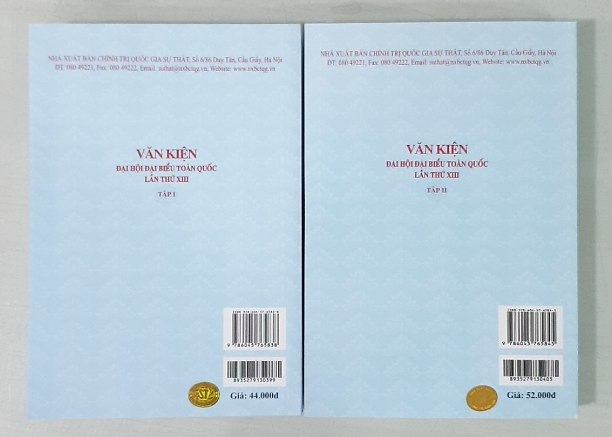 Văn Kiện Đại Hội Đại Biểu Toàn Quốc Lần Thứ XIII (2 tập)