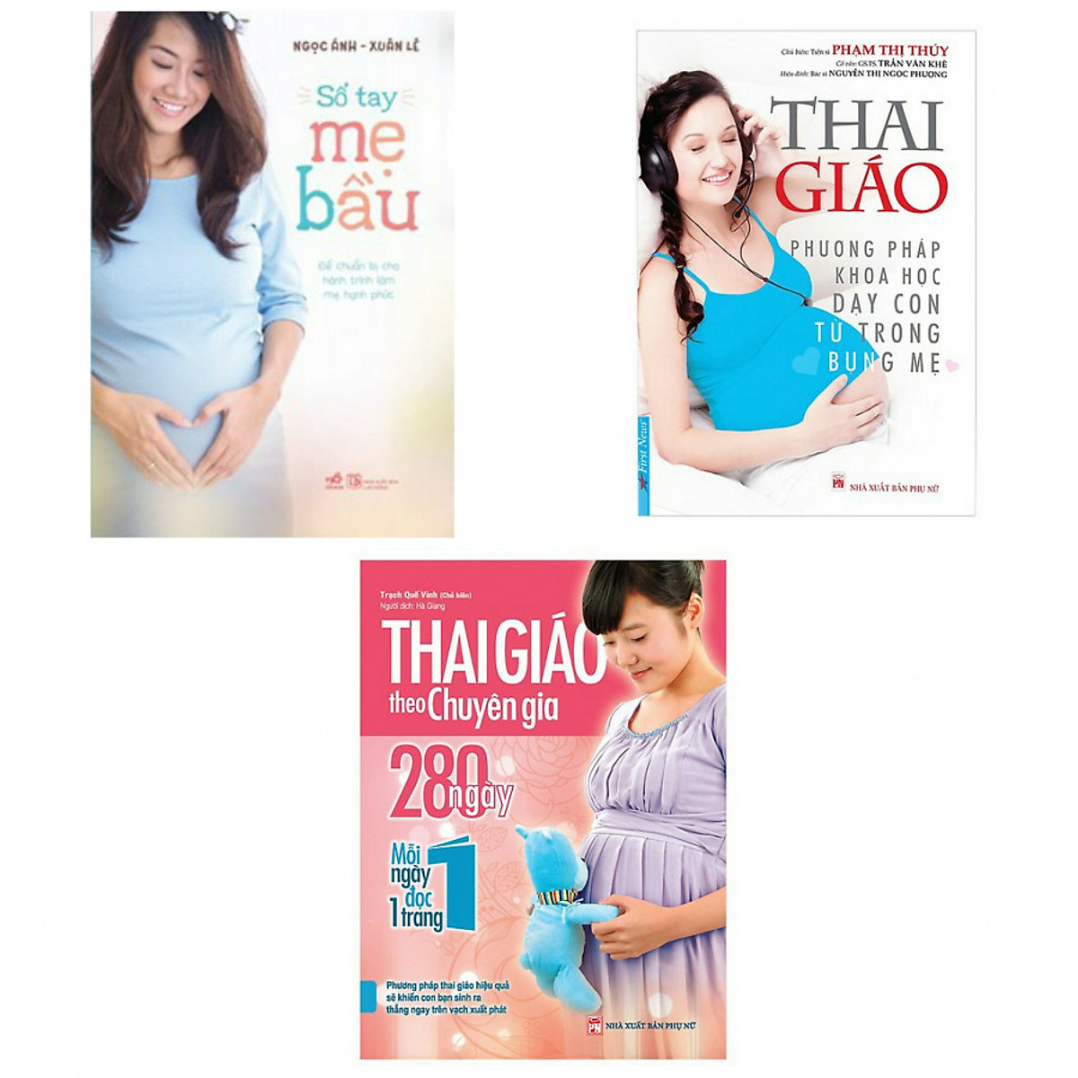 Combo sổ tay mẹ bầu +thai giáo phương pháp khoa học dạy con từ trong bụng mẹ+thai giáo theo chuyên gia 280 ngày (bản đặc biệt tặng kèm bookmark AHA)