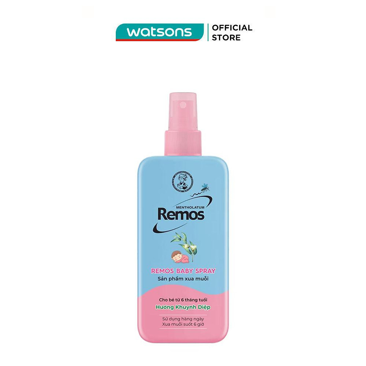 Xịt Chống Muỗi Remos Cho Bé 6 Tháng Tuổi Hương Khuynh Diệp 70ml