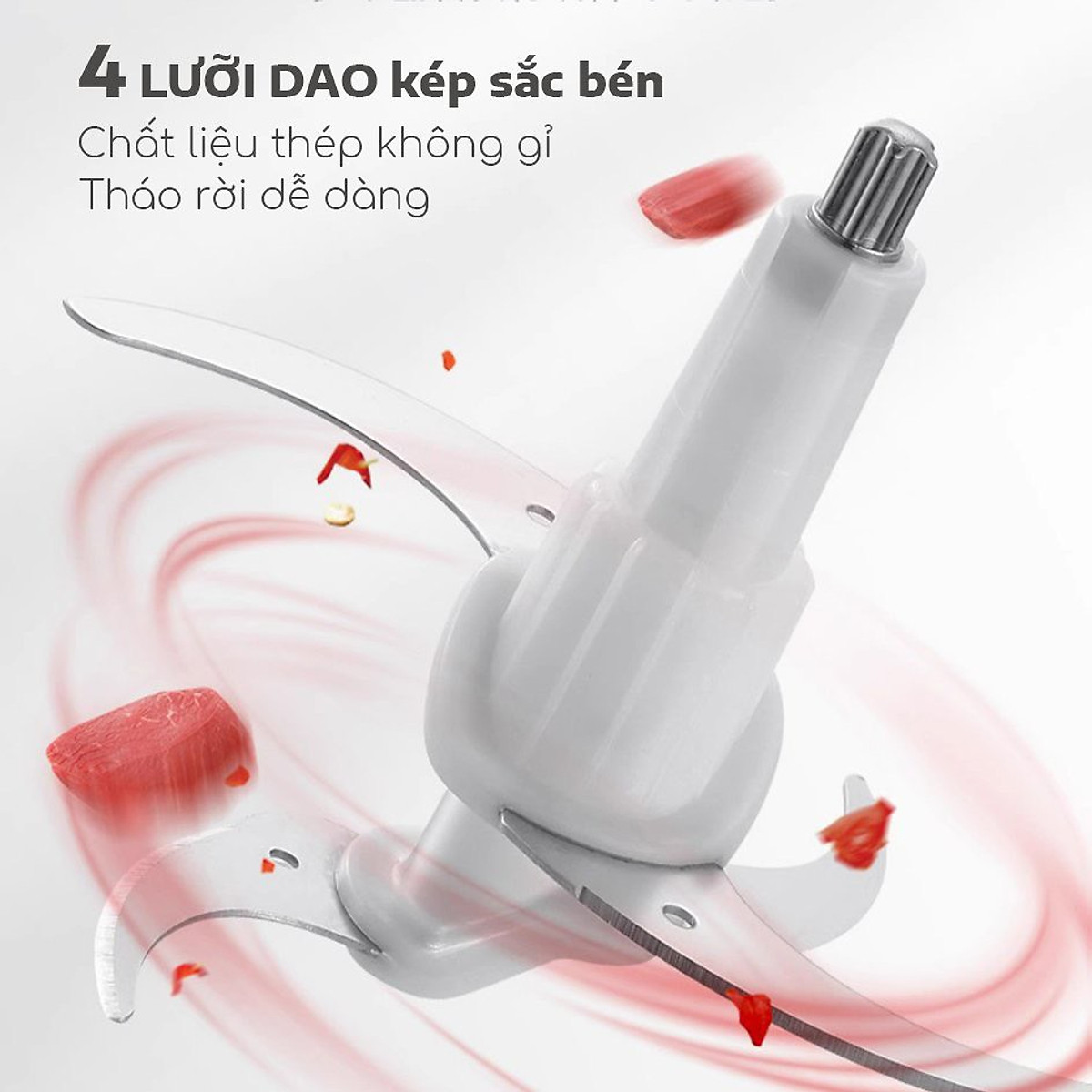 Máy Xay Thịt Thủy Tinh 2 Cối SEKA SK2287 - 1 Cối SK2288 - Xay Thực Phẩm Đa Năng - 500W (Model 2024) - Hàng Chính Hãng