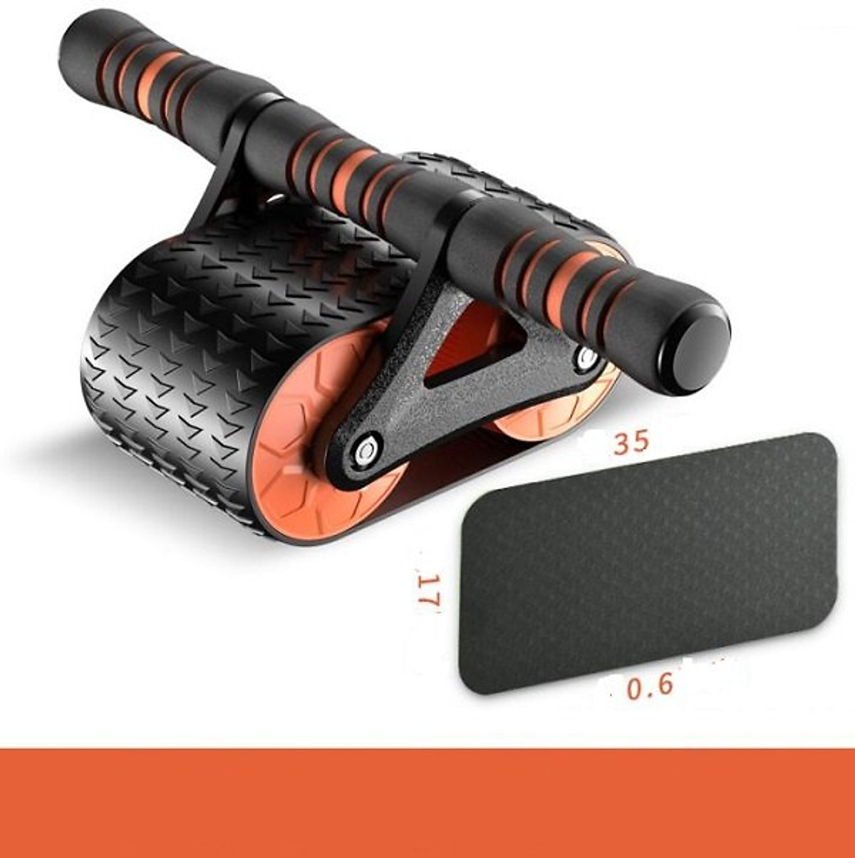 Con Lăn Tập Cơ Bụng Thế Hệ Mới Trợ Lực Bằng Lò Xo Kép Chính Hãng Đại Nam Sport + Kèm Tấm Thảm Lót