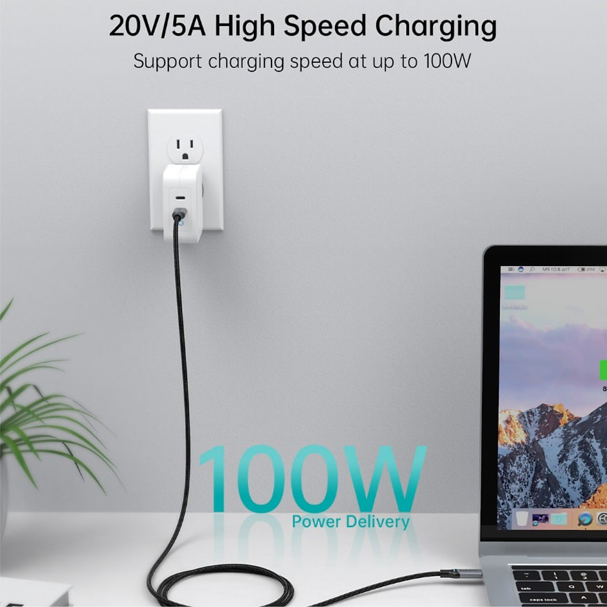 Dây Cáp Sạc Nhanh USB Type C to Type C 100W Dài 1.8M Chuyên Sạc Cho iPhone 15, iP16, Macbook, Laptop, Smartphone CHOETECH XCC-1002-GY - Hàng Chính Hãng